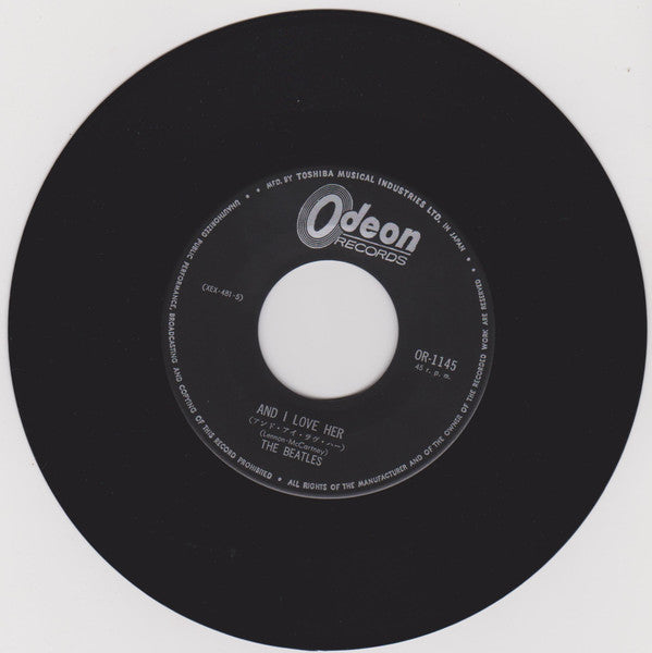 The Beatles - And I Love Her / If I Fell (Vinyl, 7", 45 RPM, Single) Very Good (VG) / Good Plus (G+)