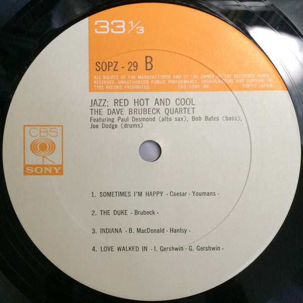 The Dave Brubeck Quartet - Jazz: Red Hot And Cool (Vinyl, LP, Album...