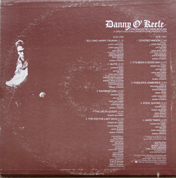 Danny O'Keefe - So Long Harry Truman (Vinyl, LP, Album) Very Good Plus (VG+) / Good Plus (G+)