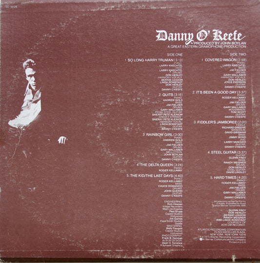 Danny O'Keefe - So Long Harry Truman (Vinyl, LP, Album) Very Good Plus (VG+) / Good Plus (G+)