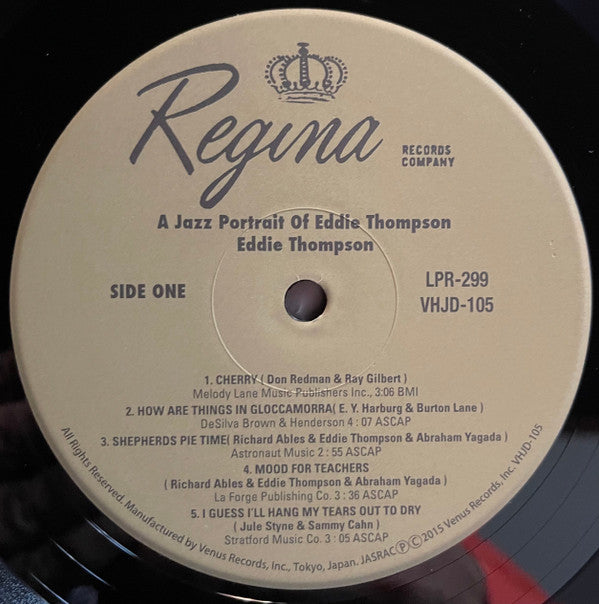 Eddie Thompson - A Jazz Portrait Of Eddie Thompson (Vinyl, LP, Album, Limited Edition, Reissue, Stereo) Very Good Plus (VG+) / Very Good Plus (VG+)
