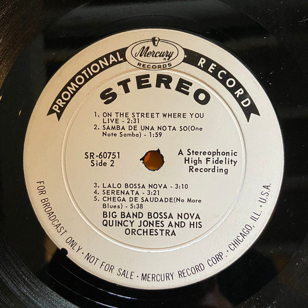 Quincy Jones And His Orchestra - Big Band Bossa Nova (Vinyl, LP, Album, Promo, Stereo) Good Plus (G+) / Good (G)