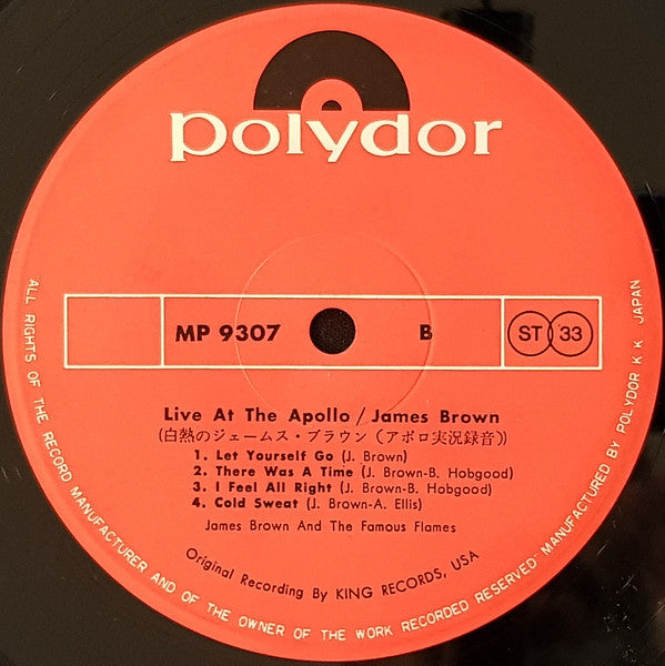 James Brown - James Brown Live At The Apollo (2xVinyl, LP, Album, Stereo) Very Good (VG) / Good Plus (G+)