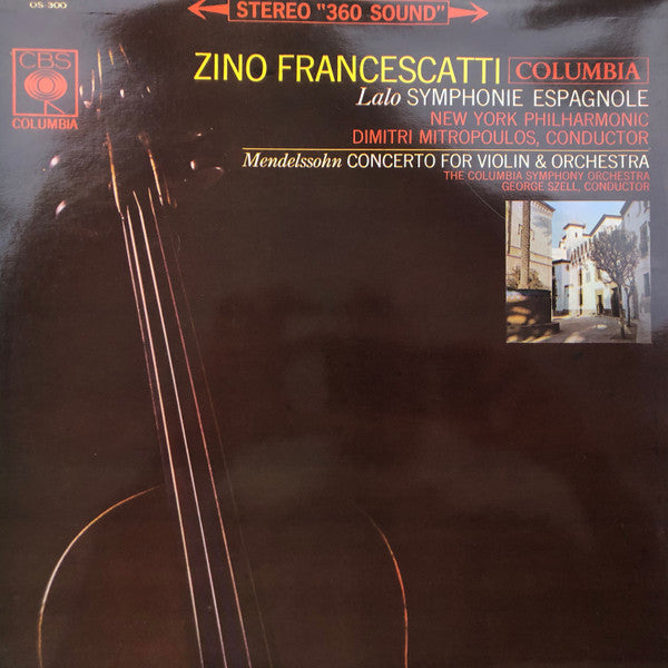 Zino Francescatti - Concerto In E Minor For Violin And Orchestra / Symphonie Espagnole (Vinyl, LP, Stereo) Very Good (VG) / Good Plus (G+)