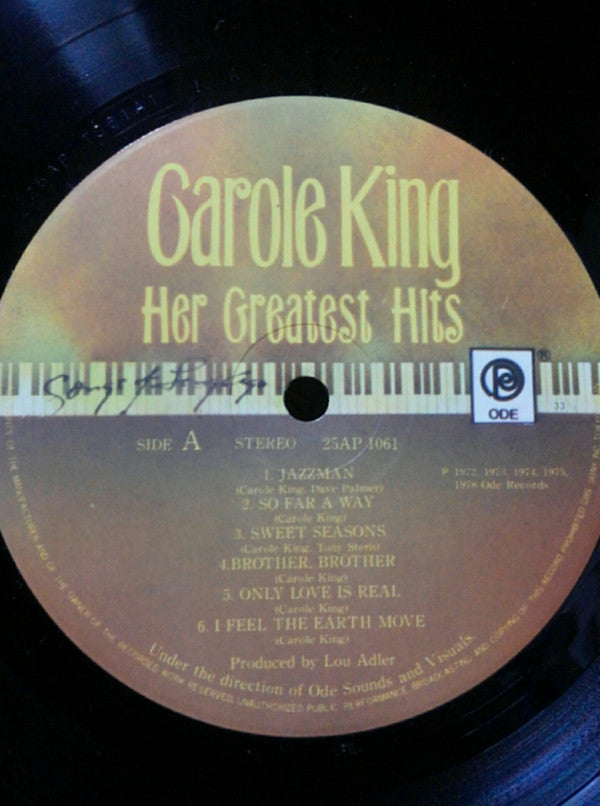 Carole King - Her Greatest Hits (Vinyl, LP, Compilation) Very Good Plus (VG+) / Very Good Plus (VG+)