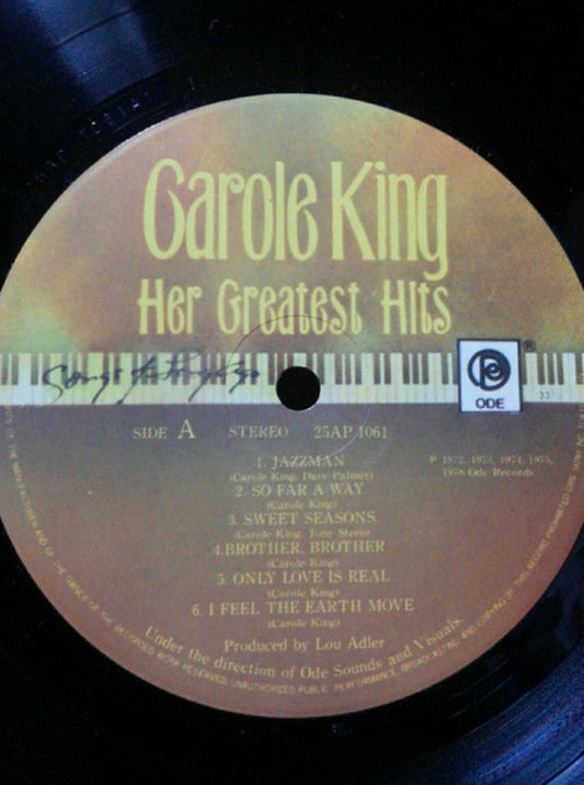 Carole King - Her Greatest Hits (Vinyl, LP, Compilation) Very Good Plus (VG+) / Very Good Plus (VG+)
