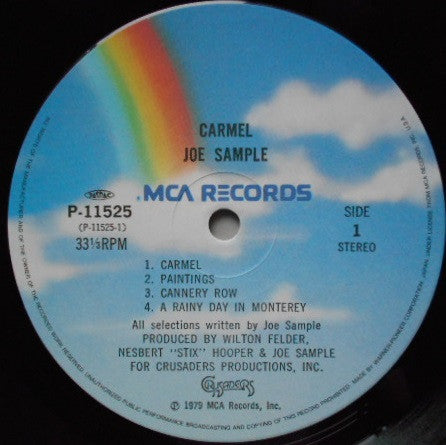 Joe Sample - Carmel (Vinyl, LP, Album, Reissue) Very Good Plus (VG+) / Very Good Plus (VG+)