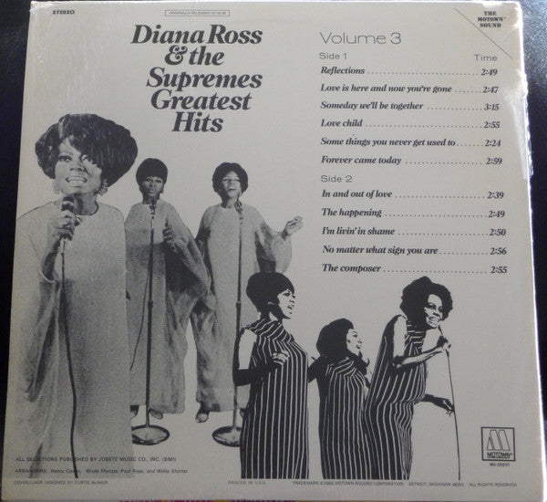 The Supremes - Greatest Hits  Volume 3 (Vinyl, LP, Compilation, Reissue, Stereo) Very Good Plus (VG+) / Good Plus (G+)