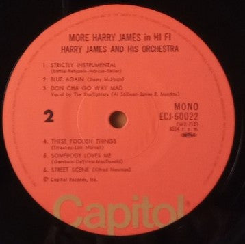 Harry James (2) - More Harry James In Hi-fi (Vinyl, LP, Reissue, Mono) Very Good Plus (VG+) / Very Good Plus (VG+)
