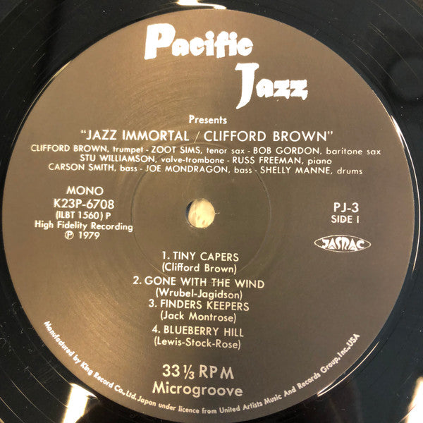 Clifford Brown - Jazz Immortal (Vinyl, LP, Album, Limited Edition, Reissue) Very Good Plus (VG+) / Very Good (VG)