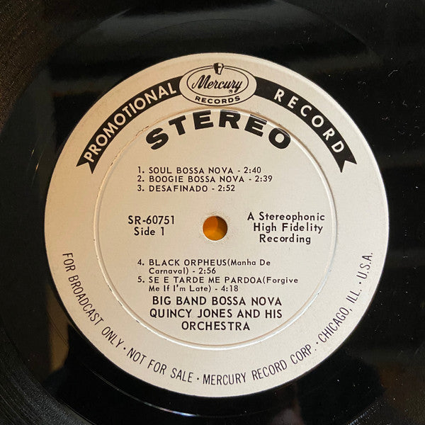 Quincy Jones And His Orchestra - Big Band Bossa Nova (Vinyl, LP, Album, Promo, Stereo) Good Plus (G+) / Good (G)