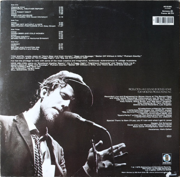 Tom Waits - Nighthawks At The Diner (2xVinyl, LP, Album, Reissue) Very Good Plus (VG+) / Very Good Plus (VG+)