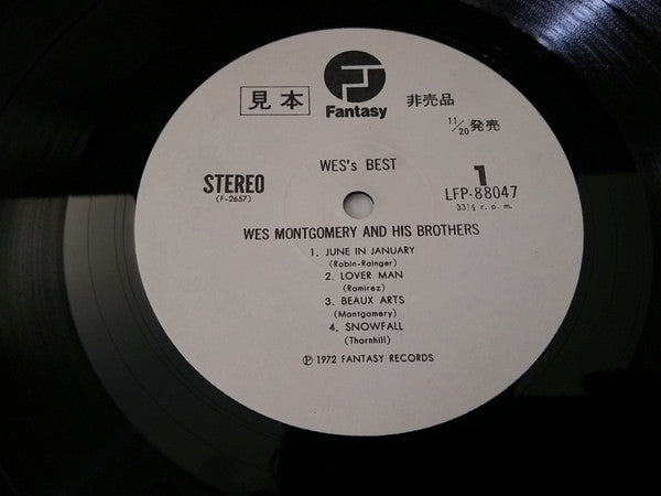 The Montgomery Brothers - Wes' Best (Vinyl, LP, Compilation, Promo) Very Good Plus (VG+) / Very Good (VG)