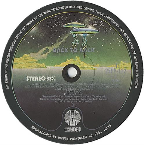 Status Quo - Back To Back (Vinyl, LP, Album)
