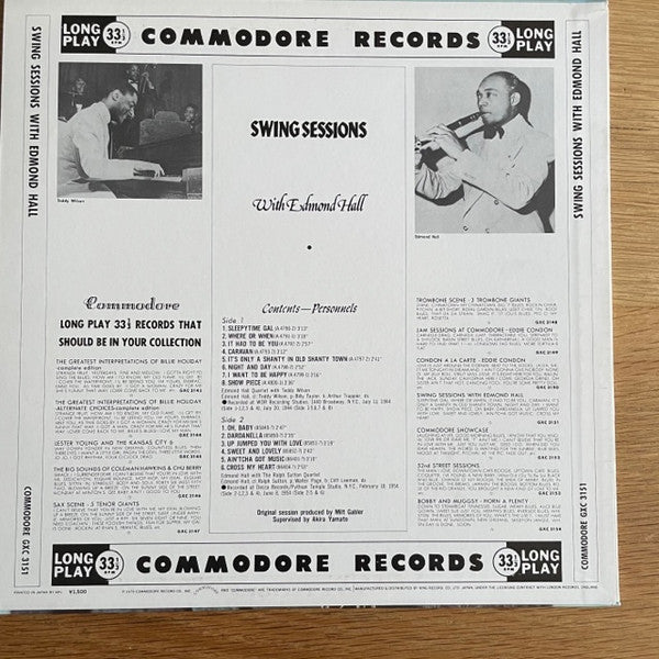 Edmond Hall - Swing Session (Vinyl, LP, Mono) Very Good (VG) / Very Good (VG)