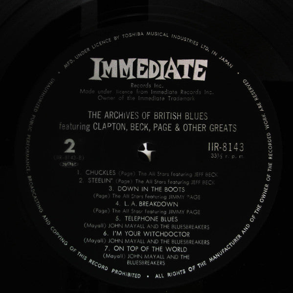 Eric Clapton - The Archives Of British Blues Featuring Clapton, Beck, Page & Other Greats (Vinyl, LP, Compilation, Reissue, Mono) Good Plus (G+) / Very Good (VG)