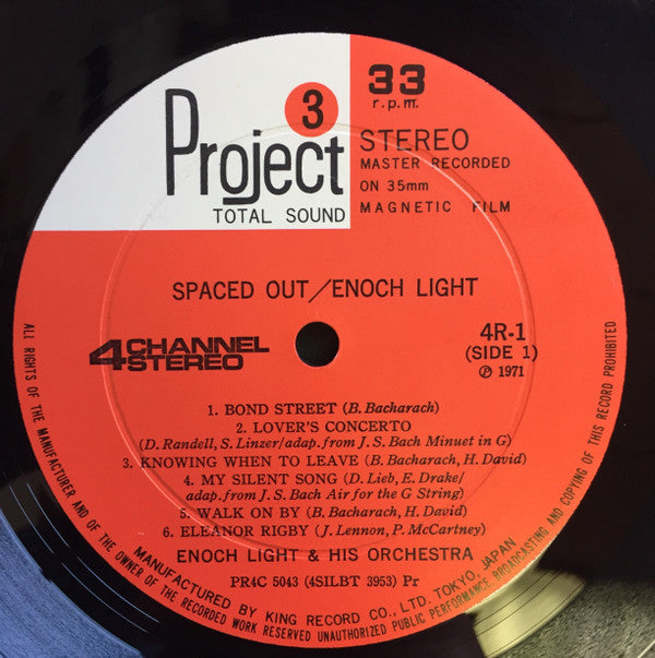 Enoch Light And The Light Brigade - Enoch Light Presents Spaced Out (Vinyl, LP, Album, Stereo, Quadraphonic) Very Good (VG) / Good (G)