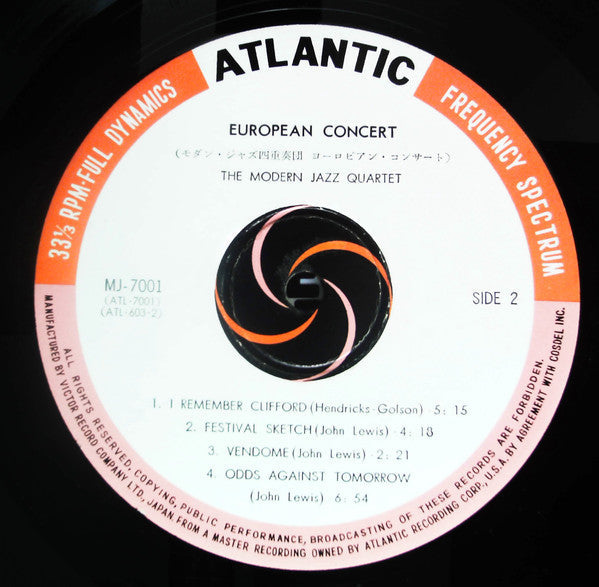 The Modern Jazz Quartet - European Concert (2xVinyl, LP, Album, Mono) Very Good Plus (VG+) / Very Good (VG)