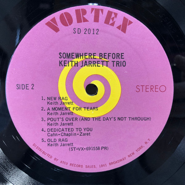 Keith Jarrett Trio - Somewhere Before (Vinyl, LP, Album, Stereo) Very Good Plus (VG+) / Very Good Plus (VG+)