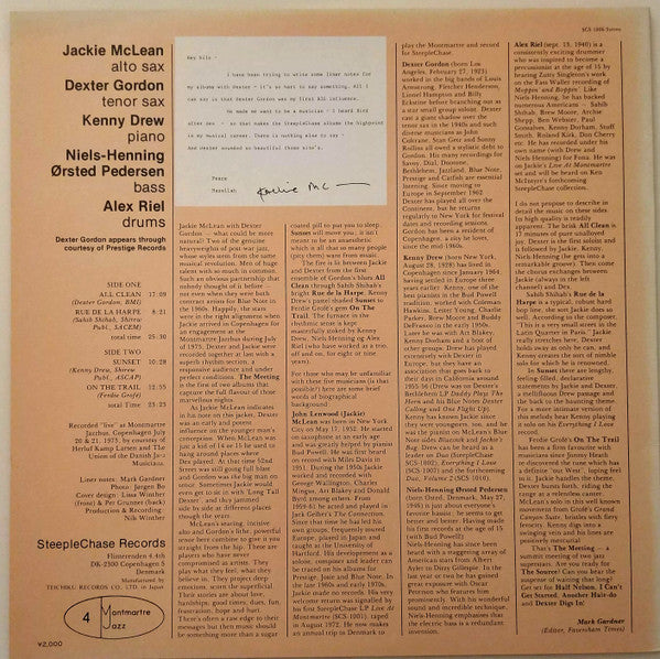 Jackie McLean - The Meeting Vol.1 (Vinyl, LP, Album, Stereo) Very Good Plus (VG+) / Very Good Plus (VG+)