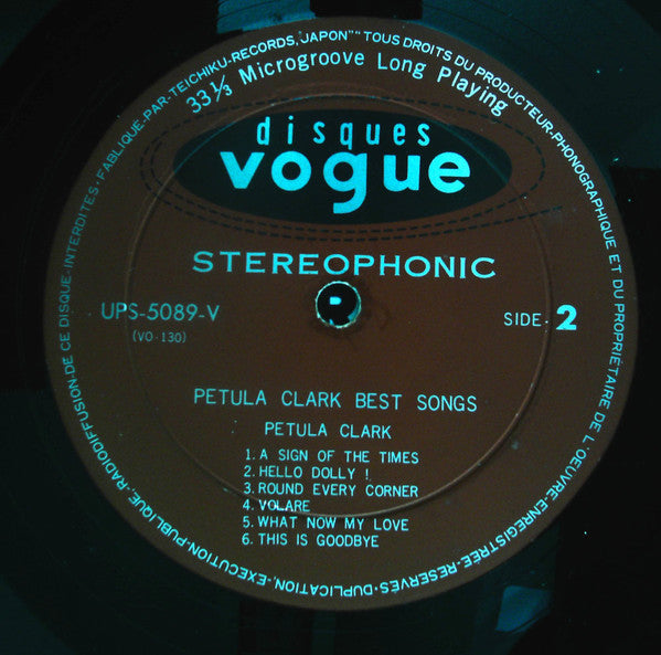Petula Clark - Petula Clark Best Songs (Vinyl, LP, Compilation, Stereo) Very Good (VG) / Very Good (VG)