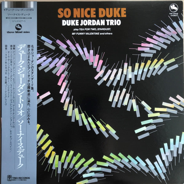 Duke Jordan Trio - So Nice Duke (Vinyl, LP, Album, Promo, Stereo) Very Good Plus (VG+) / Good (G)
