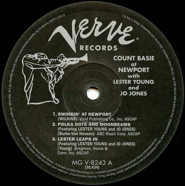 Count Basie - Count Basie At Newport (Vinyl, LP, Album, Reissue, Stereo, Mono) Very Good Plus (VG+) / Very Good Plus (VG+)