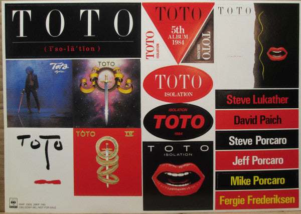 Toto - Isolation (Vinyl, LP, Album, Promo, Stereo) Very Good Plus (VG+) / Very Good Plus (VG+)