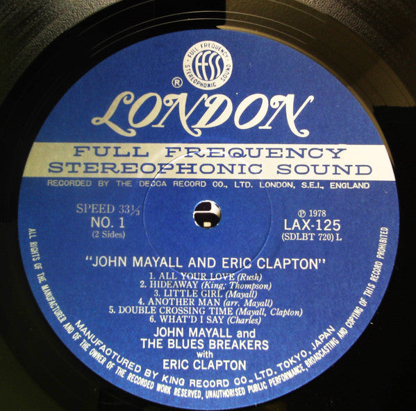 John Mayall - Blues Breakers (Vinyl, LP, Album, Reissue, Stereo) Very Good Plus (VG+) / Very Good Plus (VG+)