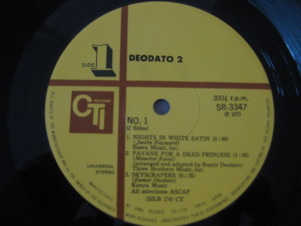 Eumir Deodato - Deodato 2 (Vinyl, LP, Album)