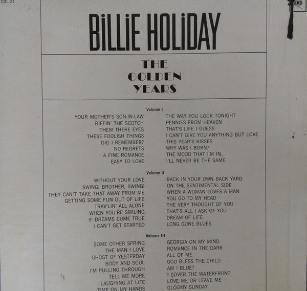 Billie Holiday - The Golden Years (Vinyl, Box Set, LP, Compilation,...