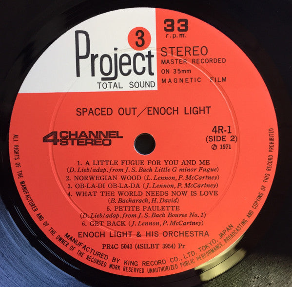 Enoch Light And The Light Brigade - Enoch Light Presents Spaced Out (Vinyl, LP, Album, Stereo, Quadraphonic) Very Good (VG) / Good (G)