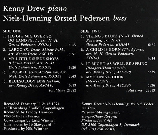Kenny Drew - Duo 2 (Vinyl, LP, Album, Stereo)