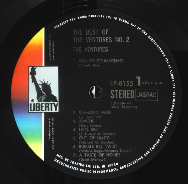 The Ventures - The Best Of The Ventures Vol. 2 (Vinyl, LP, Compilation, Reissue, Stereo) Very Good (VG) / Very Good (VG)
