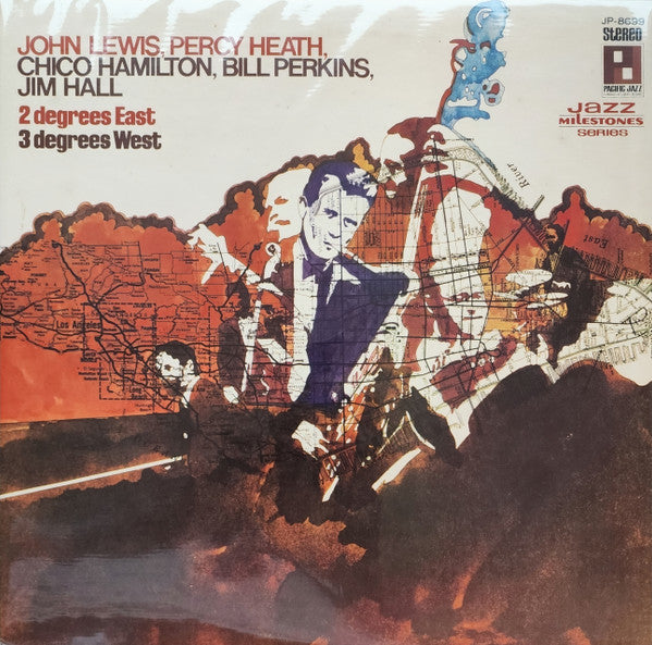 John Lewis (2) - Grand Encounter: 2 Degrees East - 3 Degrees West (Vinyl, LP, Album, Reissue, Stereo) Near Mint (NM or M-) / Good Plus (G+)