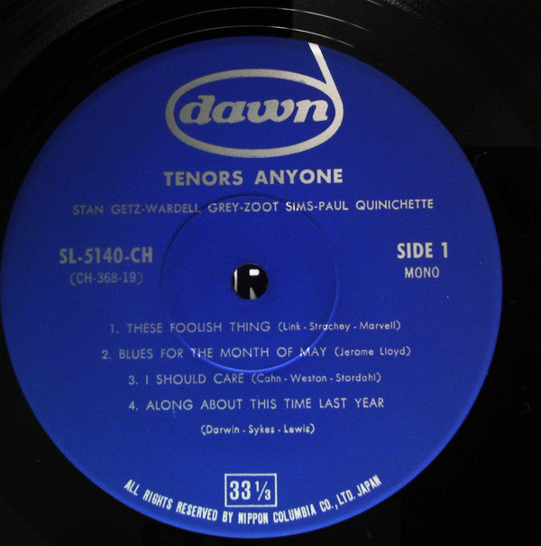 Stan Getz - Tenors Anyone? (Vinyl, LP, Compilation, Mono) Very Good Plus (VG+) / Very Good Plus (VG+)