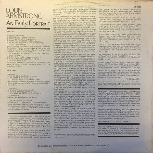 Louis Armstrong - An Early Portrait (Vinyl, LP, Compilation) Very Good Plus (VG+) / Very Good Plus (VG+)