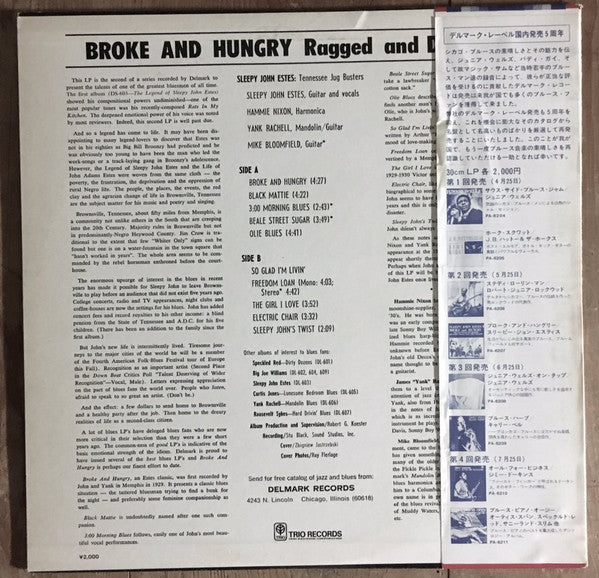 Sleepy John Estes - Broke And Hungry (Vinyl, LP, Album)