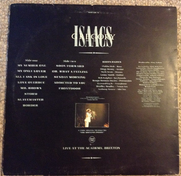 Gregory Isaacs - Live At The Academy, Brixton (Vinyl, LP, Album) Very Good (VG) / Good Plus (G+)