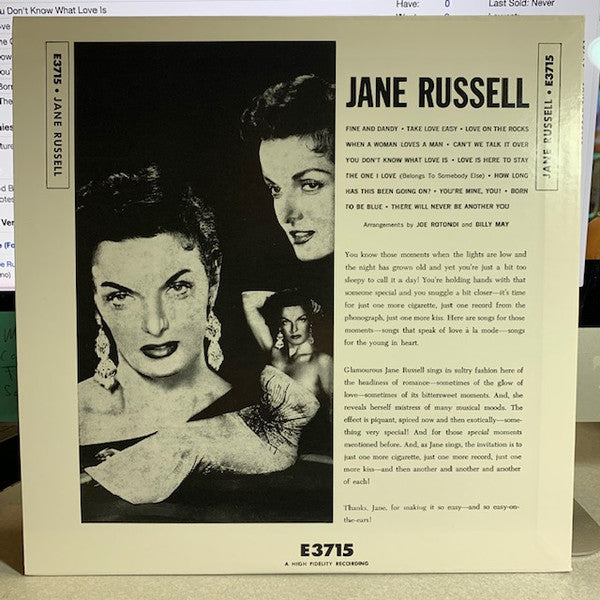 Jane Russell - Jane Russell (Vinyl, LP, Album, Limited Edition, Promo, Reissue) Near Mint (NM or M-) / Near Mint (NM or M-)