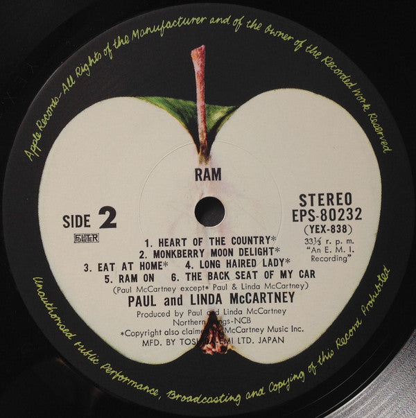 Paul & Linda McCartney - Ram = ラム (Vinyl, LP, Album, Stereo) Very Good Plus (VG+) / Very Good Plus (VG+)