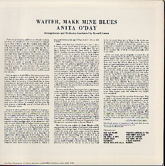 Anita O'Day - Waiter, Make Mine Blues (Vinyl, LP, Album, Reissue, Stereo) Near Mint (NM or M-) / Very Good Plus (VG+)