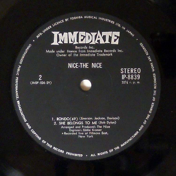 The Nice - Nice (Vinyl, LP, Album, Stereo)