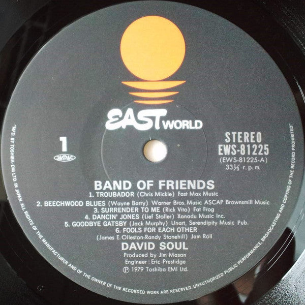 David Soul - Band Of Friends (Vinyl, LP) Very Good Plus (VG+) / Very Good Plus (VG+)