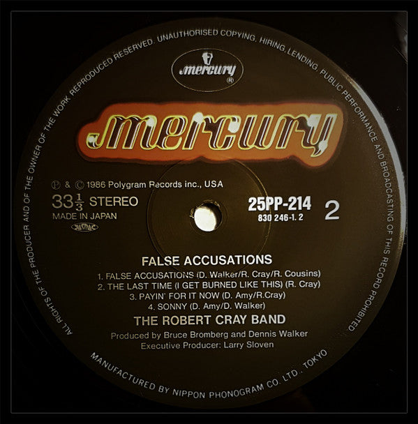 The Robert Cray Band - False Accusations (Vinyl, LP, Album, Stereo)
