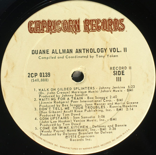 Duane Allman - An Anthology Vol. II (2xVinyl, LP, Compilation) Very Good (VG) / Good (G)