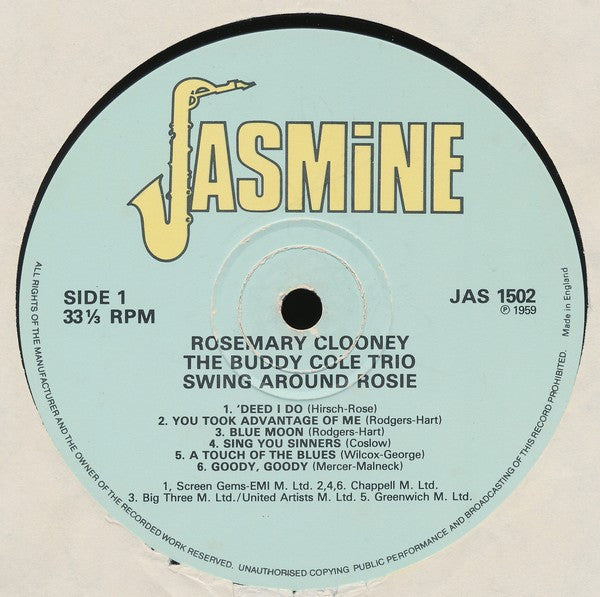 Rosemary Clooney - Swing Around Rosie (Vinyl, LP, Reissue, Stereo) Very Good Plus (VG+) / Very Good (VG)