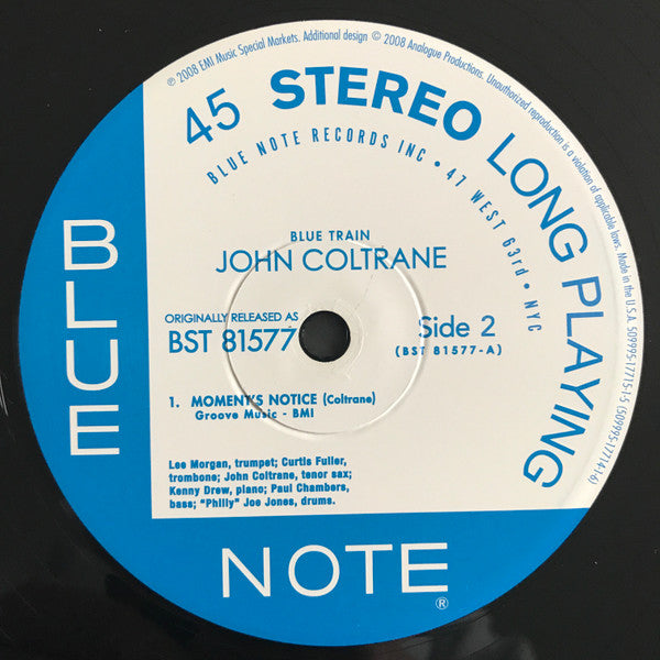 John Coltrane - Blue Train (Vinyl, 12", 45 RPM, Album, Limited Edit...