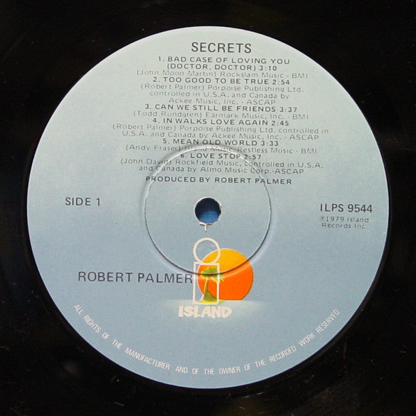 Robert Palmer - Secrets (Vinyl, LP, Album) Very Good (VG) / Good Plus (G+)