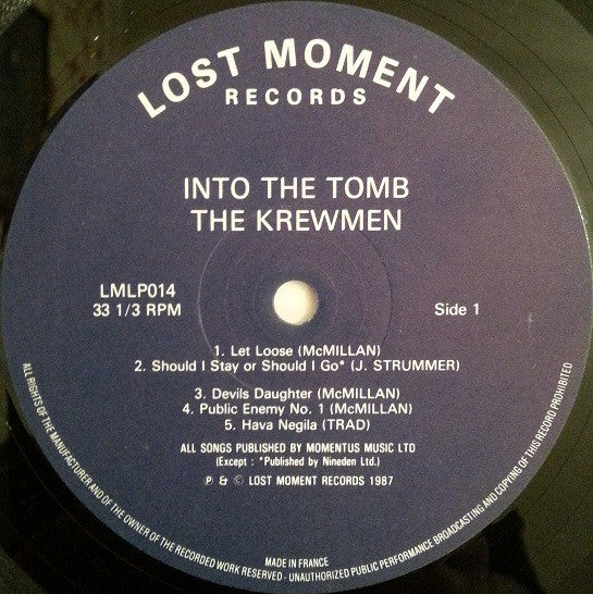 The Krewmen - Into The Tomb (Vinyl, LP, Album) Very Good Plus (VG+) / Very Good Plus (VG+)